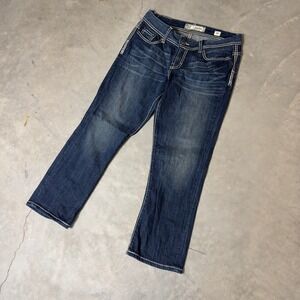BKE Payton Bootcut Jeans Womens 30 Dark Wash Thick Stitch Western Denim‎